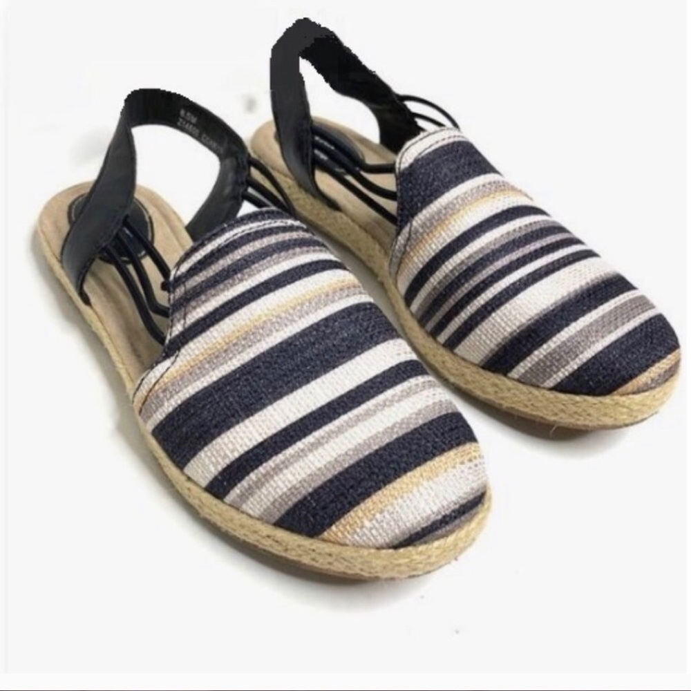 boc Cynthia Striped Fabric Slingback Espadrilles